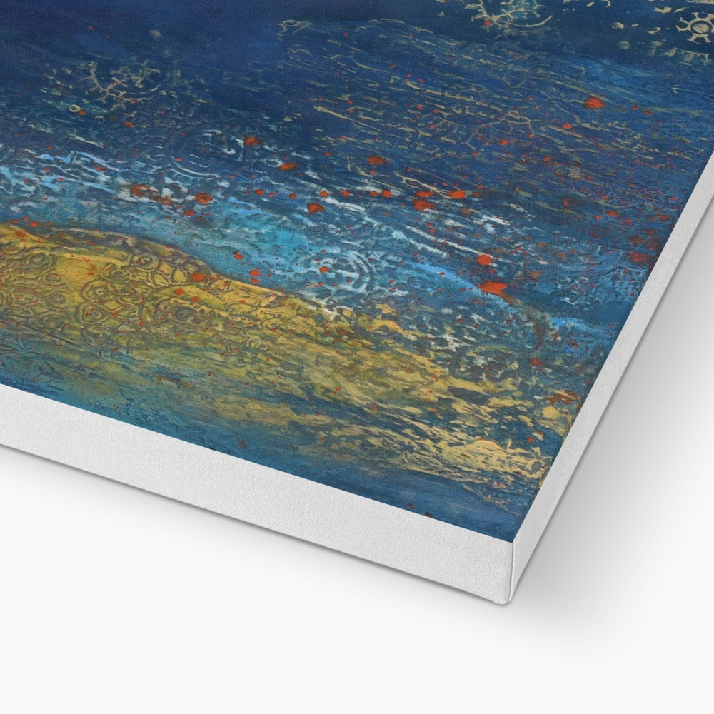 Sapphire on Blue Canvas