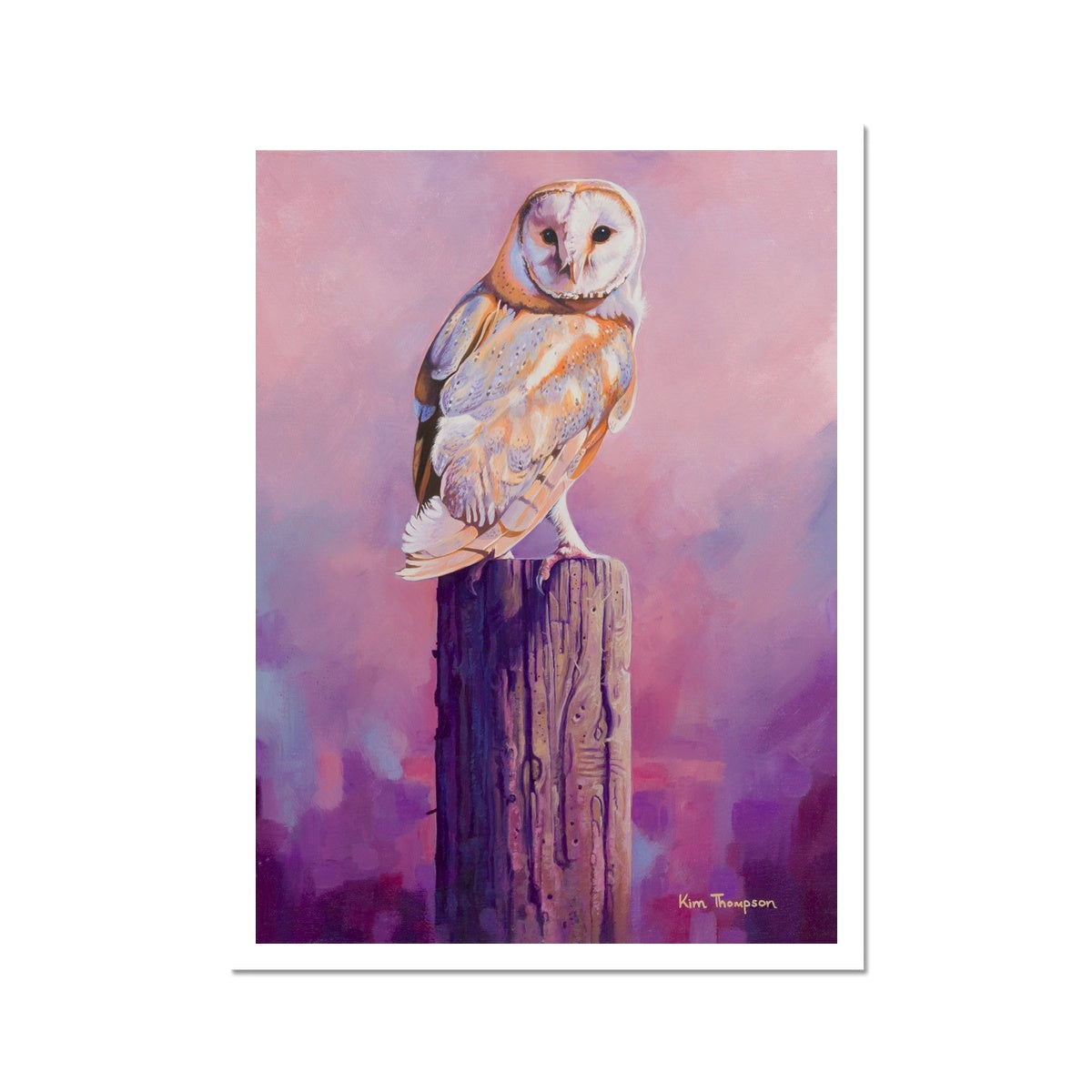 Barn Owl Sunset Hahnemühle Photo Rag Print
