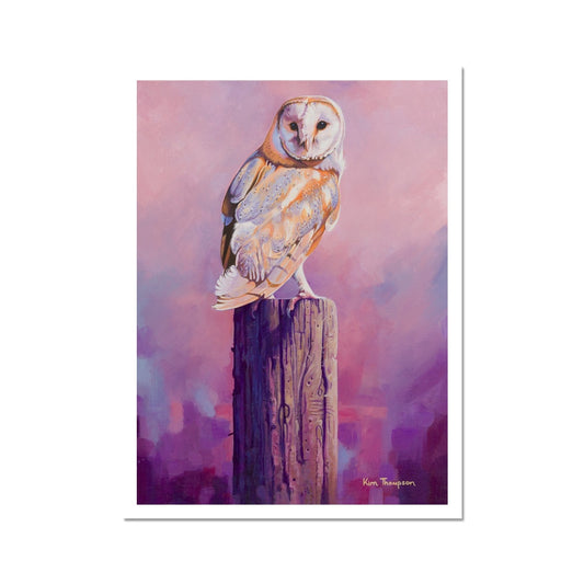 Barn Owl Sunset Hahnemühle Photo Rag Print