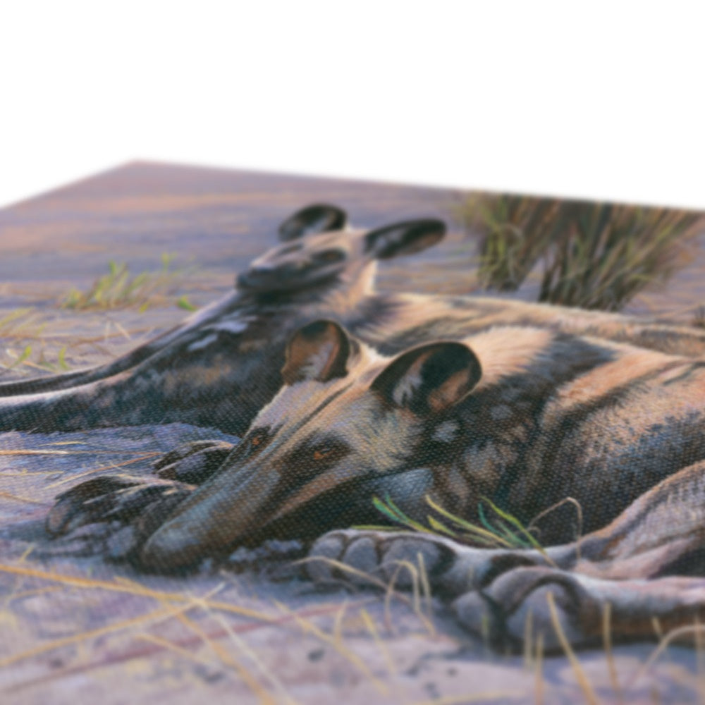 The Sisters (Painted Dogs) Canvas