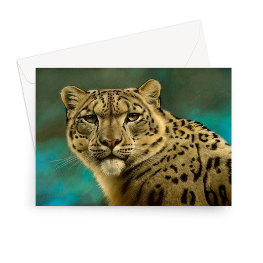 Snow Leopard Greeting Card