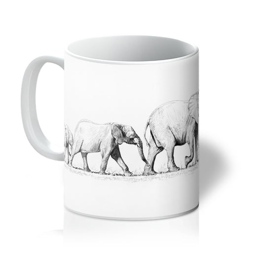 Walking Elephants Mug