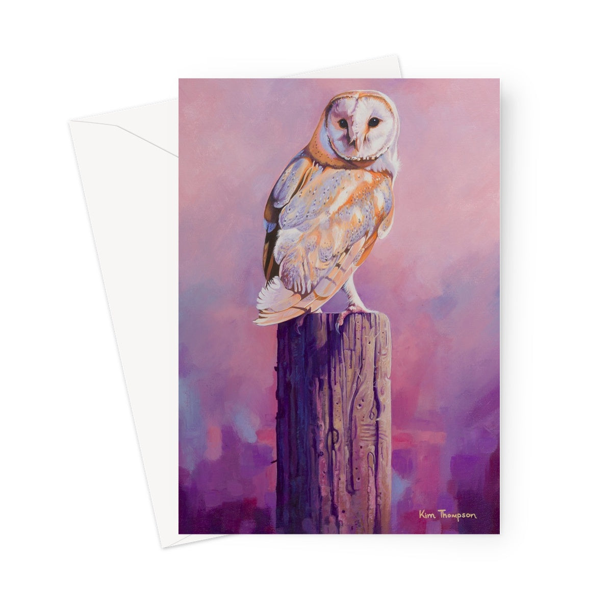 Barn Owl Sunset Greeting Card