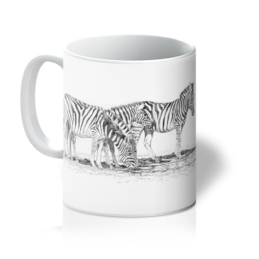 Zebra and Warthog Encounter Mug