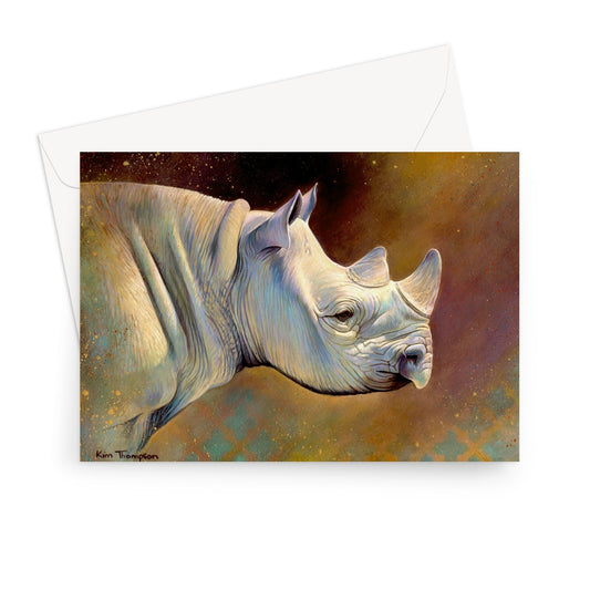 Black Rhino Greeting Card