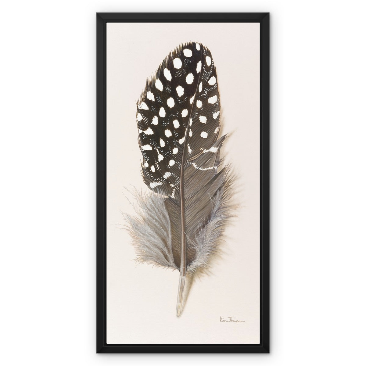Guinea Fowl Feather Framed Canvas