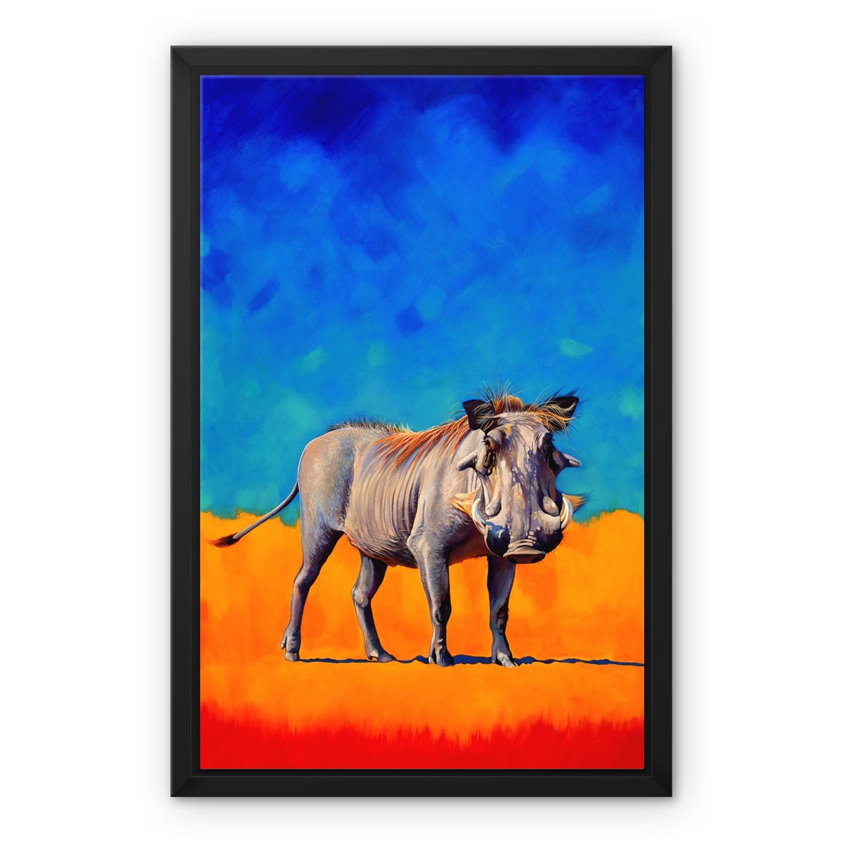 Warthog Framed Canvas