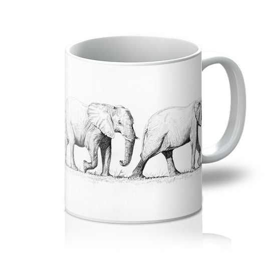 Walking Elephants Mug