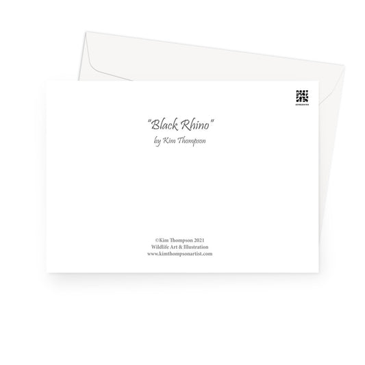 Black Rhino Greeting Card